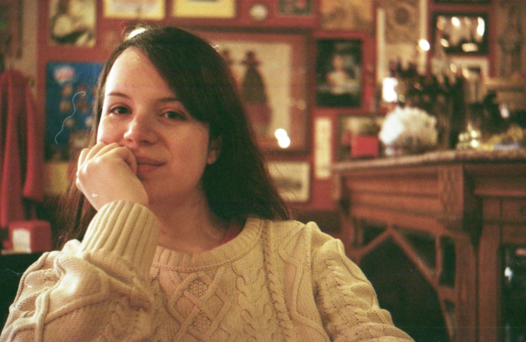 Primo piano di Andre all'Osteria della luce- Boves (CN) fotografata con Kodak Retinette