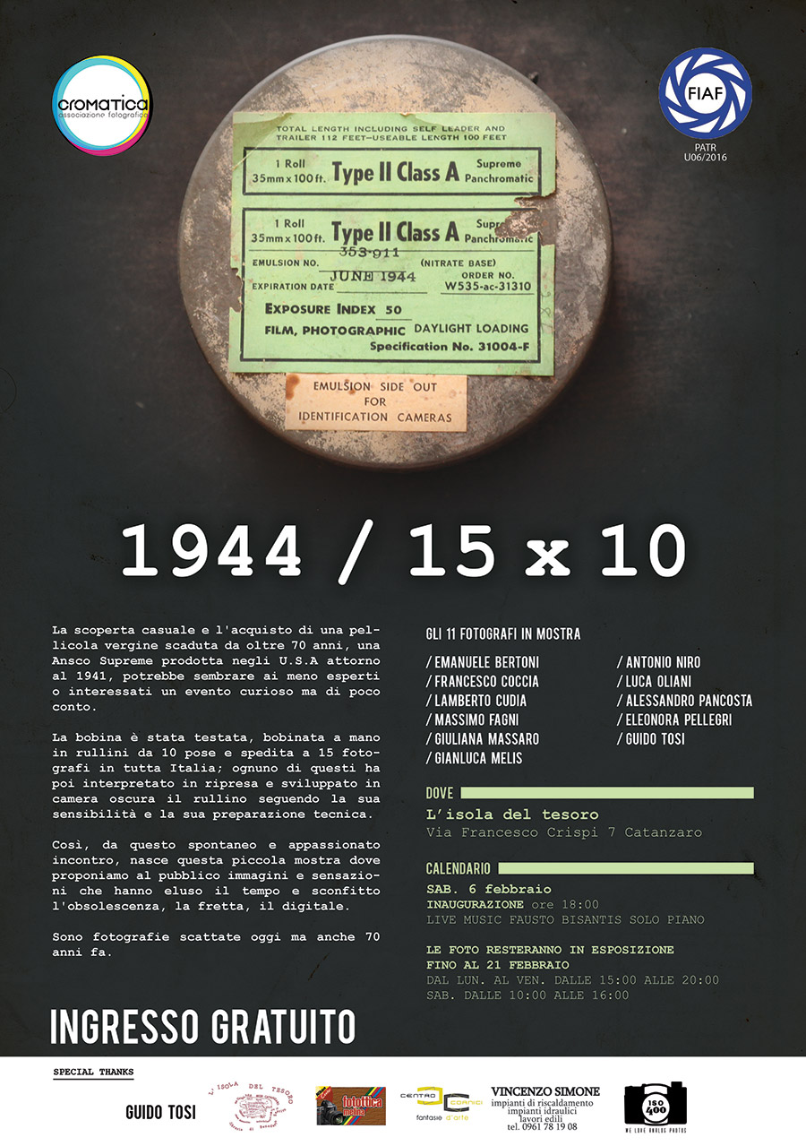 1944 / 15 x 10 in mostra a Catanzaro.